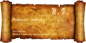 Makrai Veron névjegykártya